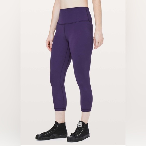 Lululemon Athletica Align Cropped 21” Purple High-Waisted Leggings size 4 - Picture 1 of 8